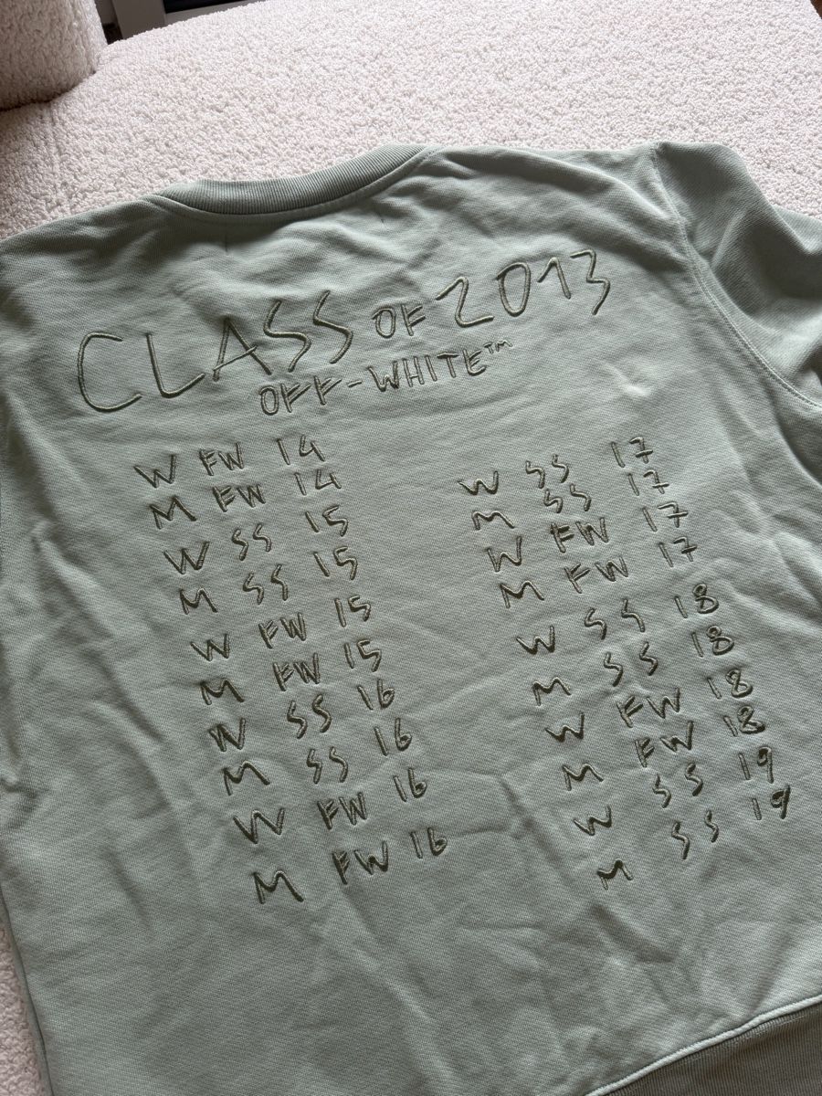 Off-White Maglioni & Felpe: Off-White Class of 2013' Embroidered Sweatshirt Sage – Nuovo (secondo la descrizione) da Zürich venduto da gilbert_co 2