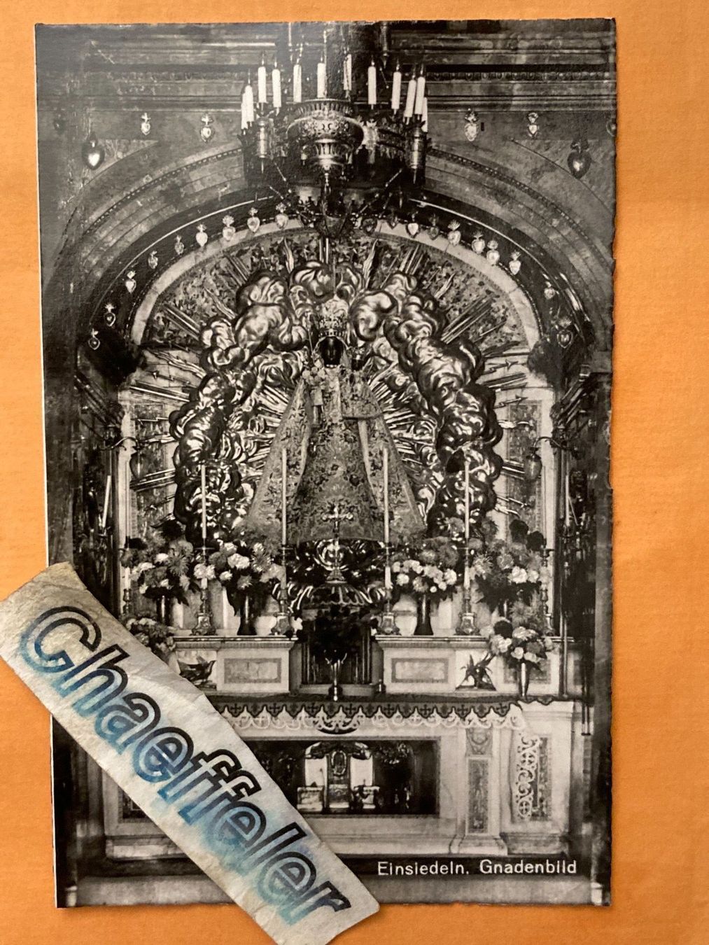 Cartoline postali: Einsiedeln.  Gnadenbild – Usato da Zürich venduto da Chaeffeler