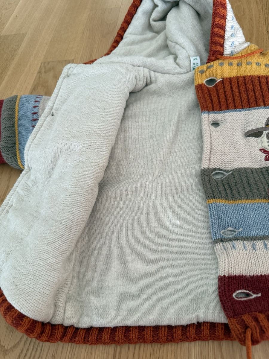 Giacche & Cappotti: Veste en tricot doublée, pour la mi-saison, taille 86 – Usato da Genève venduto da valmath 4