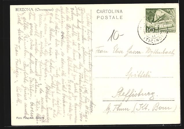 Cartes postales: Berzona /Onsernone, Panorama mit Bergen – D'occasion à Berlin par bartko-reher 1