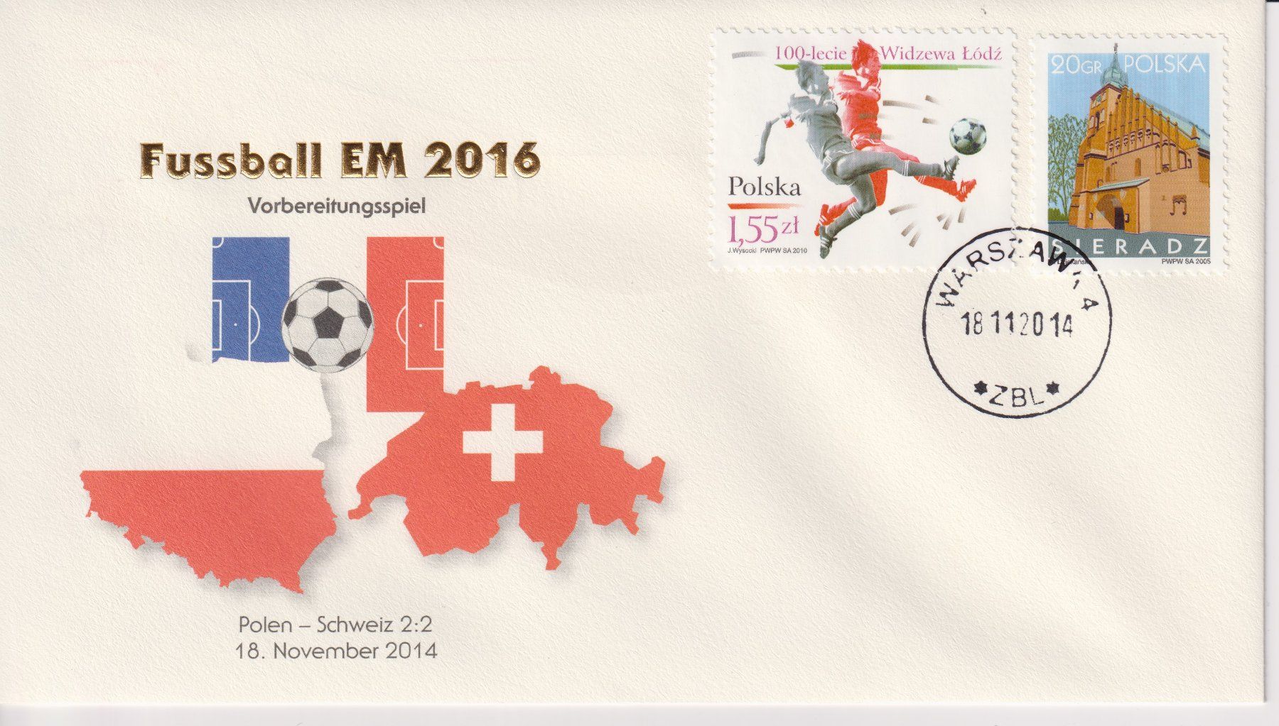 Alle Briefmarken: Fussball-EM 2016 – Gebraucht aus Bellach von qsearch 5