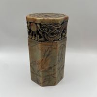 Grosser chinesischer Speckstein Siegelstempel Drachen