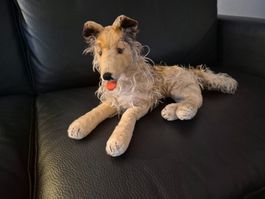 Steiff Hund – Knopf im Ohr – Holzwolle