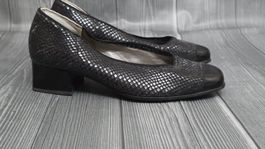 Vintage Gabor Blockabsatz Pumps - 37 (4) - Reptil Optik