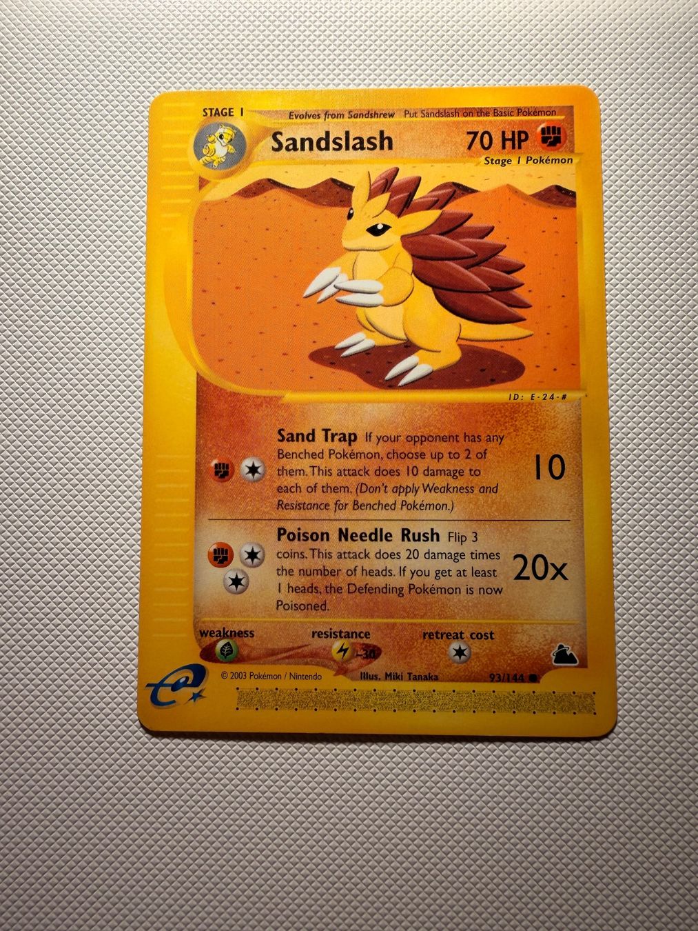 Pokémon Carte collezionabili: Sandslash 93/144 Skyridge 2003 EN – Usato da Kloten venduto da Pokeball_Emporium