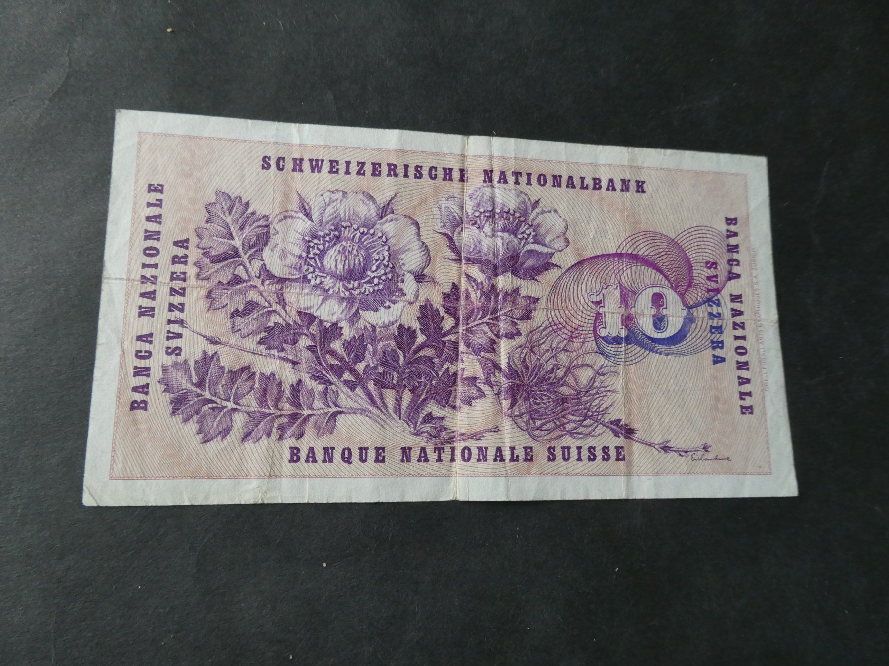 Banconote: Schweiz 1970, 10 Franken – Usato da Hinterforst venduto da Rohusri 1