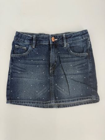 Jeans Rock mit Strass Gr. 128 von H&M