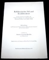 Reflektorischer Stil und Erzählstruktur, Abhandlung 1970