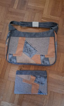 Set sac bandoulière et pochette neufs/Set Schultertasche