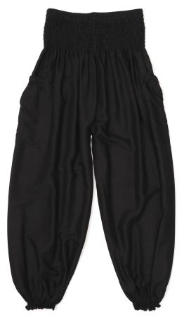 Pumphose bequeme Pluderhose Schlupfhose aus Viskose, schwarz