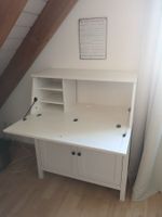 Sekretär weiss mit Klappe und Stauraum gebraucht