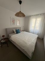 Boxspringbett grau mit Stauraum in gutem Zustand