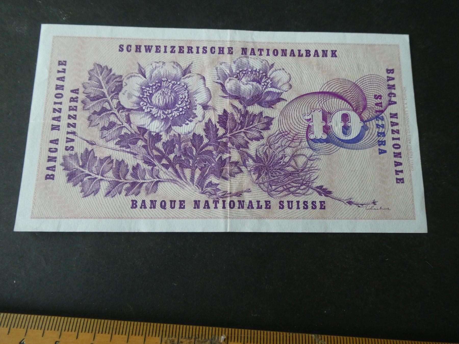 Banconote: Schweiz 1972, 10 Franken – Usato da Hinterforst venduto da Rohusri 1