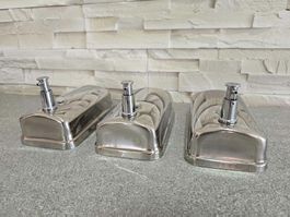3 x 800 ml Edelstahl Seifenspender Wandmontage Flüssigseife