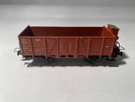 TRIX Express, offener Güterwagen mit Kabine DB braun, DC