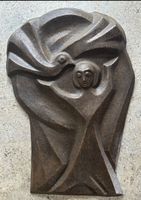 Bronze-Kunstwerk von Astrid Bühler: Noa & Taube (70x50)