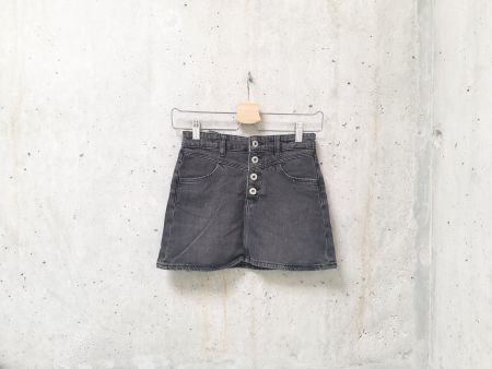 Mini-jupe en jeans H&M, noir craie, fille, taille 140