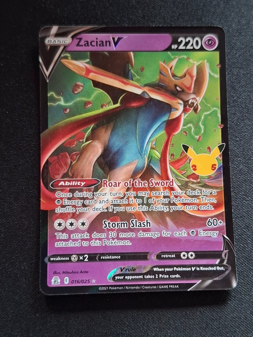 Pokémon Carte collezionabili: Pokemon Zacian V 016/025 Celebrations – Nuovo (secondo la descrizione) da Gammen venduto da Karbax