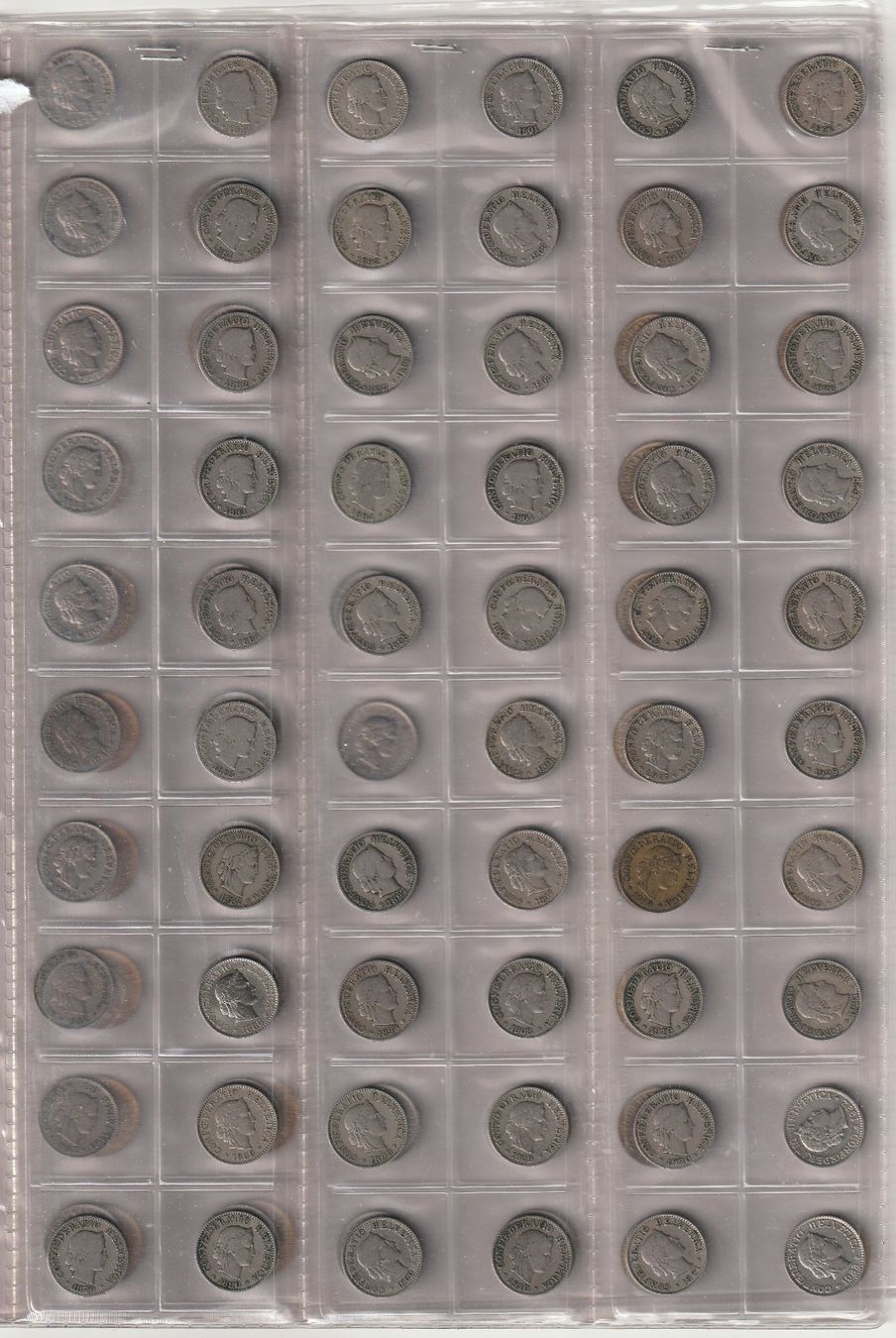 Alle Münzen: 5 Rappen Serie 1879 - 2018 – Gebraucht aus Allschwil von Coinfreak