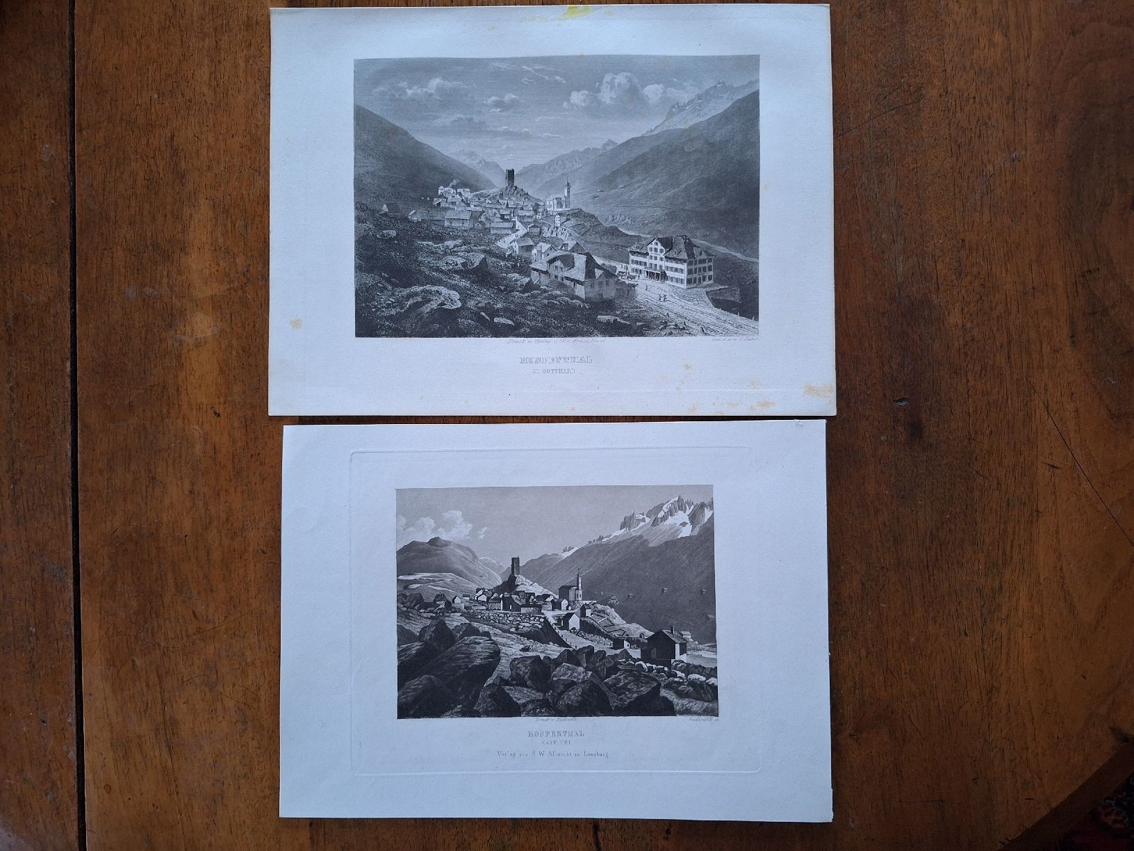 Incisioni: HOSPENTHAL  2 GRAVURES – Usato da Bevaix venduto da bohrap