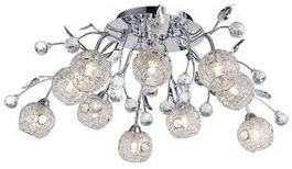 Moderne Deckenlampe Chrom mit Kristall-Akzenten, Top!