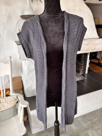 Lange Esprit Strickweste blau M
