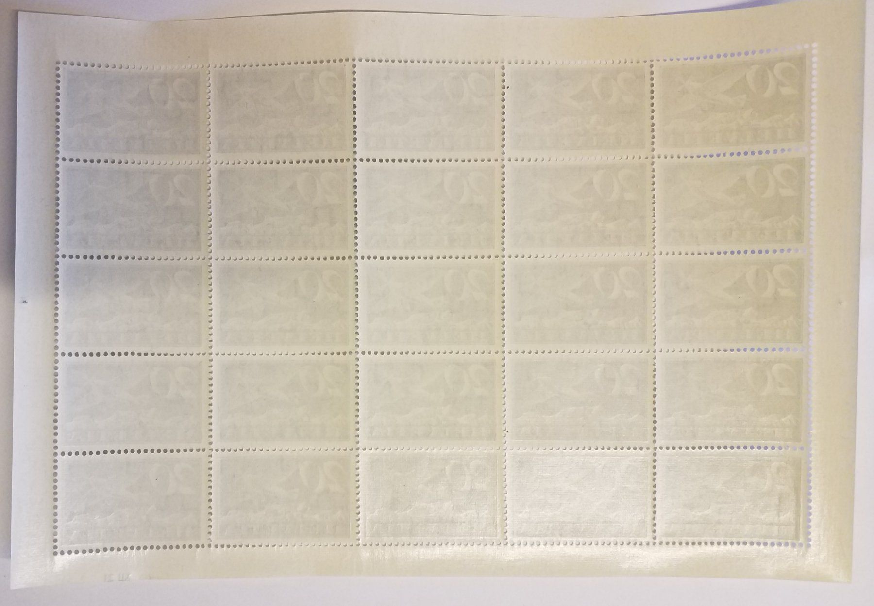 Tous les timbres: F4z, Flugpostmarken Geriffeltes Papier postfrisch im Bogen – Neuf (Voir description) à Baden par Eggi 1