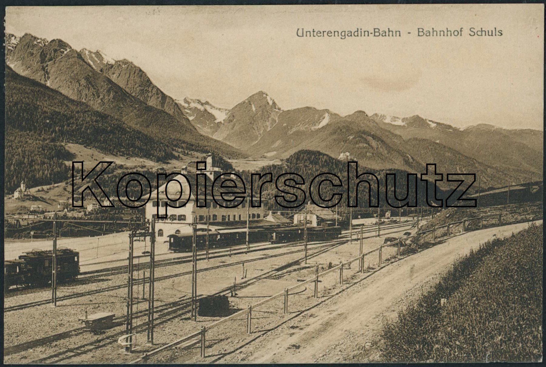 Cartoline postali: GR Schuls - Bahnhof - Rhätische Bahn RhB – Usato da Schindellegi venduto da dolpitz