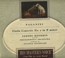 PAGANINI Yehudi Menuhin Fistoulari 1953 10" Mono Vinyl LP