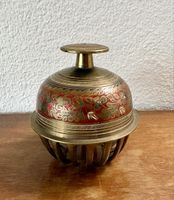 Vintage Messing Glocke - Handbemalt - Deko-Objekt!