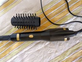 BaByliss Warmluftbürste schwarz gold gebraucht funktional