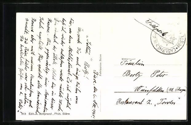 Cartoline postali: AK Bière, Les Casernes – Usato da Berlin venduto da bartko-reher 1