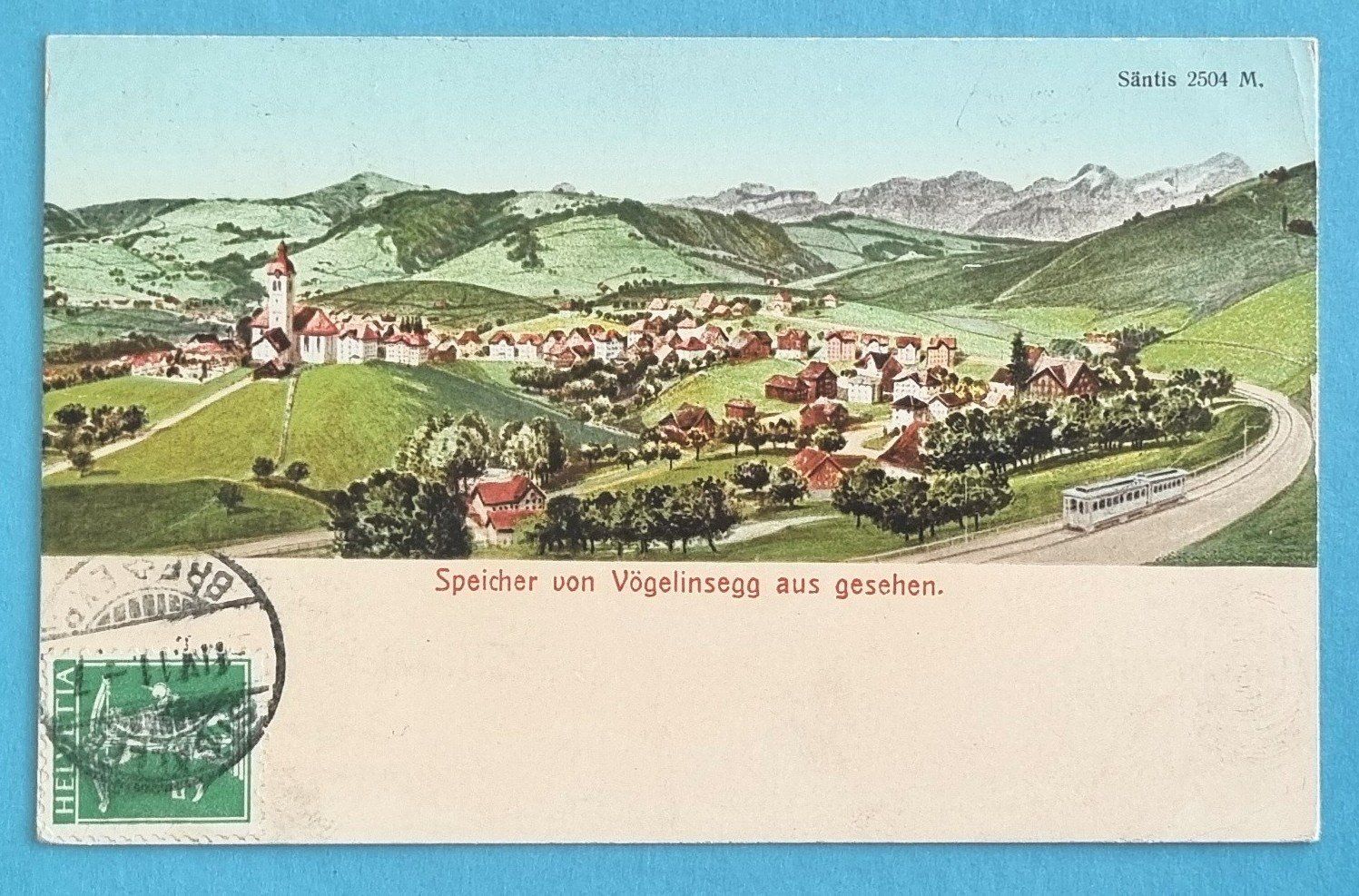 Ansichtskarten: Speicher - Strassenbahn - Appenzellerbahn - 1911 – Gebraucht aus Rothrist von RROENK