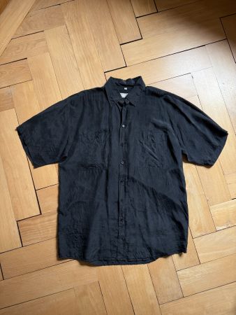 CLUB D'AMINGO - Vintage Seide Hemd schwarz leicht M