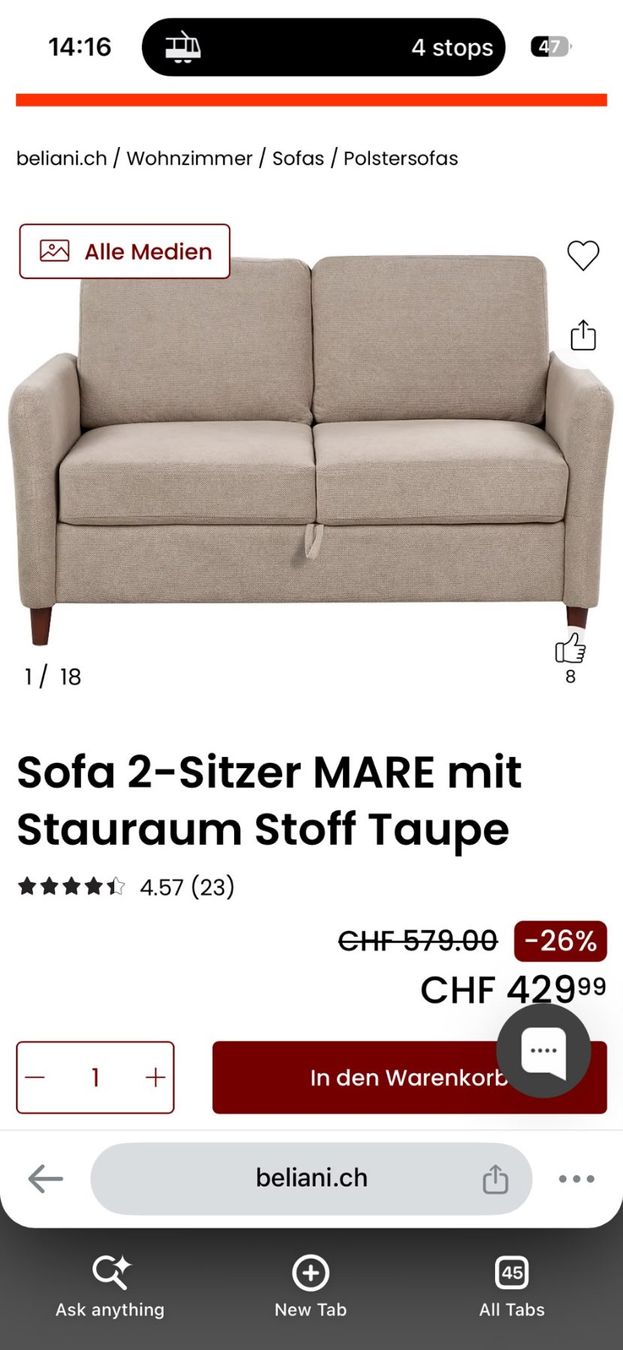 Divani: 2-sitzer sofa – Nuovo (secondo la descrizione) da Zürich venduto da che_fcn8 2
