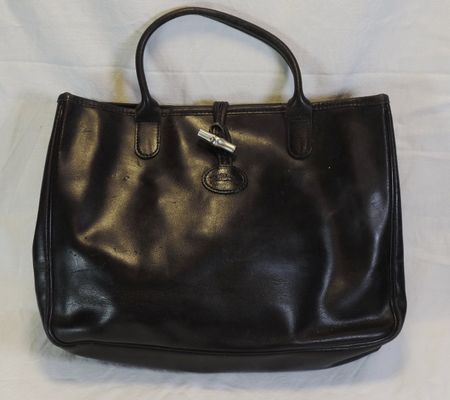 Damen Handtasche schwarz Longchamp Leder guter Zustand