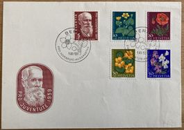 FDC Pro Juventute 1959 ohne Adresse, SBK 25 Fr.