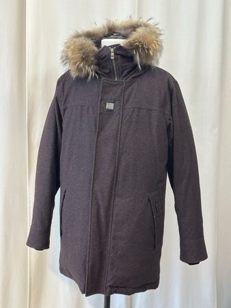 exklusiver Canada Goose Winterparka mit Pelz, L braun