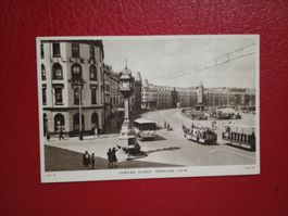 Ak UK Douglas Jubilee Clock Autobus Pferdetram