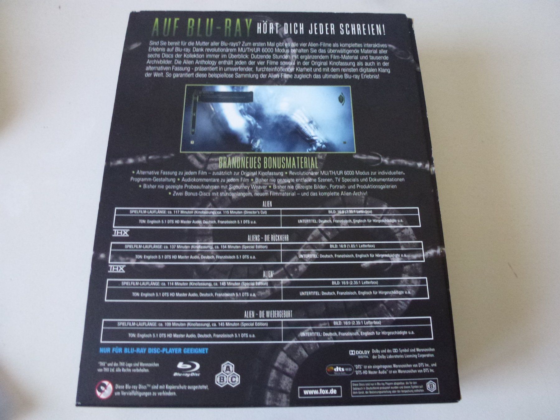 Alle DVDs: Alien Anthology (6 Blu-Rays) – Neu (gemäss Beschreibung) aus Bern von Frebo 1
