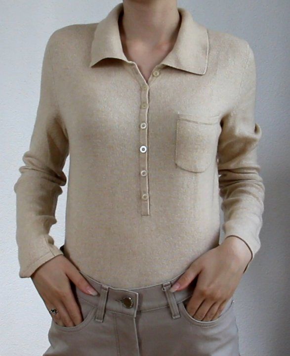 Maglioni & Felpe: Hellbraun, beiger Kaschmirund Seide Pullover – Usato da Luzern venduto da Simona15 1