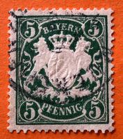 Briefmarken aus Bayern Wappenschild gestempelt 