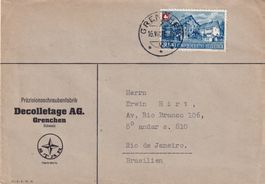 Pro Patria B29 Einzelfrankatur von GRENCHEN 16.VII.45