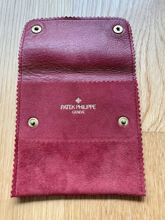 Patek Philippe Voyage Étui pour Poignet Montre Cuir Marron Foncé Poche