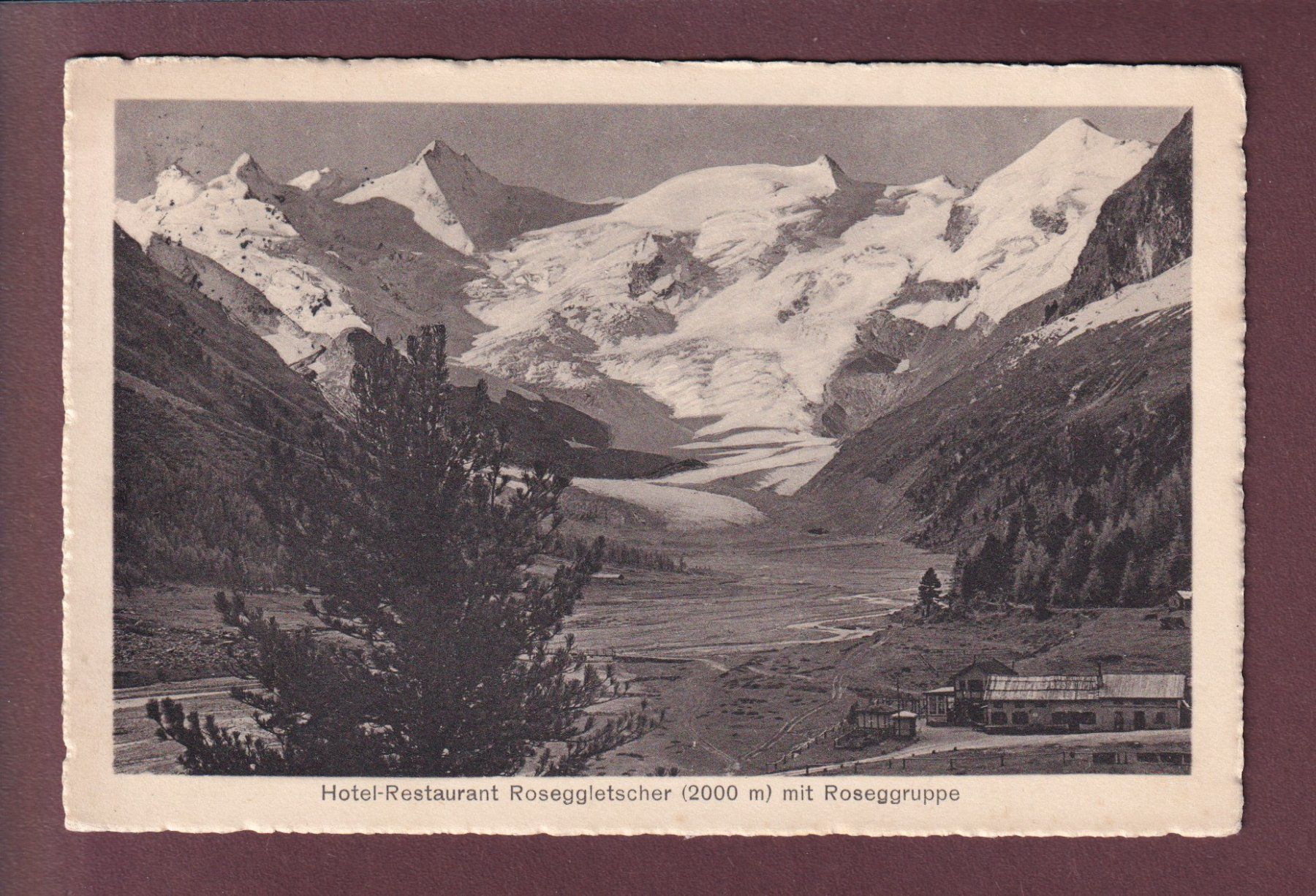 Cartoline postali: Hotel Restaurant ROSEGGLETSCHER - 1928 – Usato da Pully venduto da nicecards