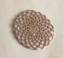 Haarnetz gehäckelt für Dutt Farbe beige