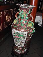 Grosser chinesischer Boden Porzellan Vase,