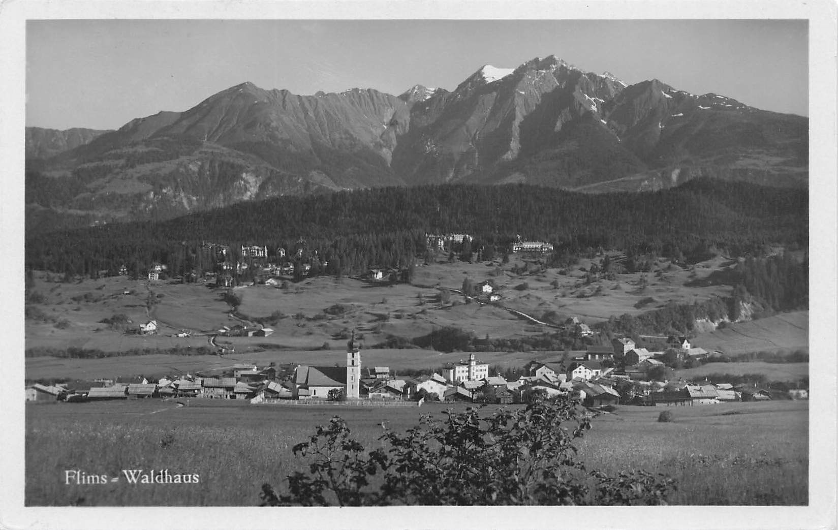 Cartoline postali: Flims (GR) Waldhaus Panorama – Usato da Biasca venduto da Blenio71