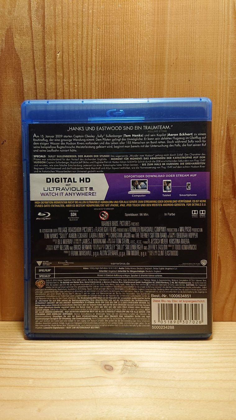 Tutti i DVDs: SULLY Blu-Ray mit Tom Hanks – Usato da Wilderswil venduto da Exebub 1