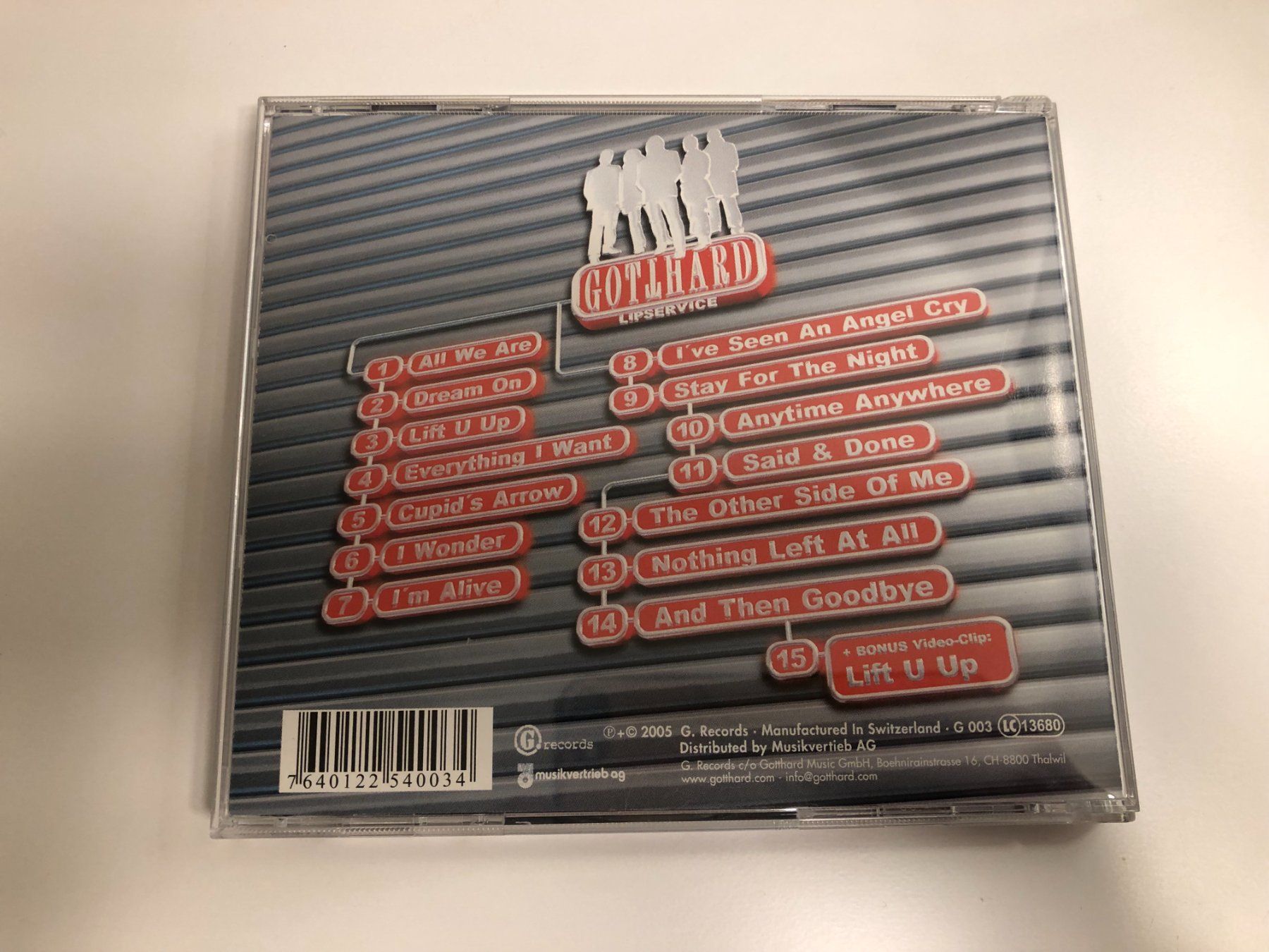CD: CD Gotthard "Lipservice" – Usato da Rüti ZH venduto da Jasna89 1